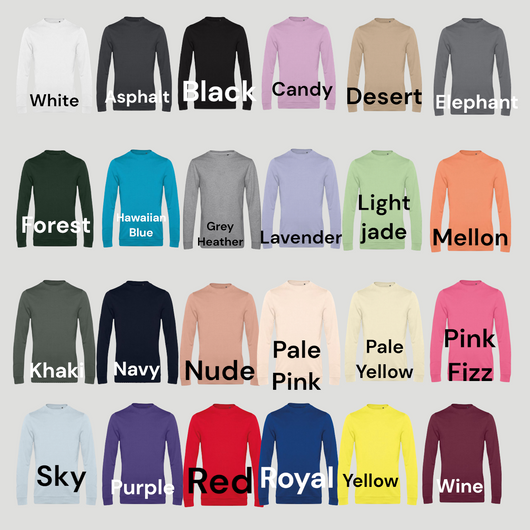 Sweat colour chart