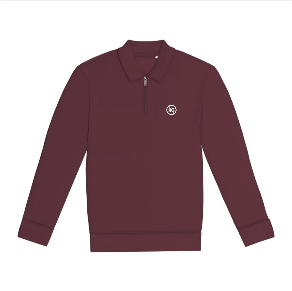 1/4 zip collared sweat