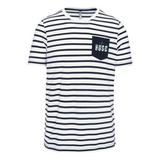 Stripe tee pocket