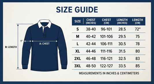 Long sleeve rugby polo