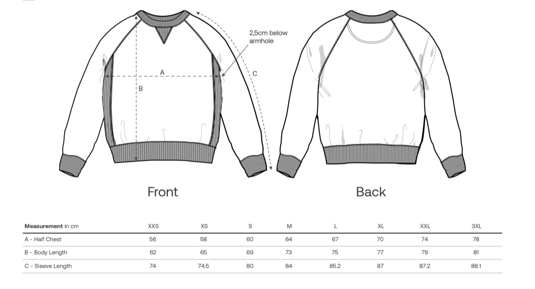 Super heavy raglan sweat - Humble Gents Social Club